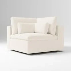 West Elm Open Box: Harmony Modular Corner - Performance+ Basket Slub Alabaster