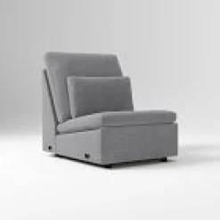 West Elm Open Box: Harmony Modular Motion, Power Recliner, Down Blend - Performance Distressed Velvet Pewter