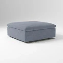 West Elm Open Box: Harmony Modular Ottoman (44") - Performance Coastal Linen Graphite