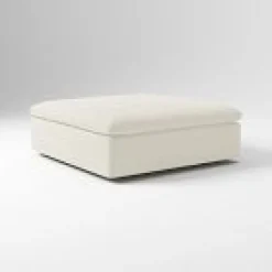 West Elm Open Box: Harmony Modular Ottoman (50") - Performance Boucle Oatmeal