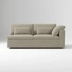 West Elm Open Box: Harmony Modular Right Arm Sofa (79") - Performance Distressed Velvet Dune
