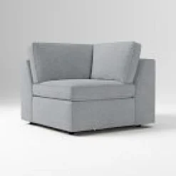 West Elm Open Box: Harris Corner - Performance+ Yarn Dyed Linen Weave Graphite