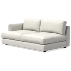 West Elm Open Box: Haven Left-Arm 2.5 Seater Sofa - Performance Yarn Dyed Linen Weave Oatmeal