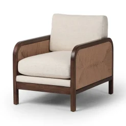 West Elm Open Box: Helen Chair - Alcala Cream, Vintage Ash