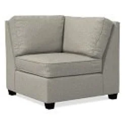 West Elm Open Box: Henry Corner - Twill Gravel, Chocolate