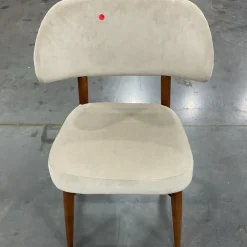 West Elm Open Box: Hyde Dining Chair - Deluxe Velvet Clay, Cool Walnut