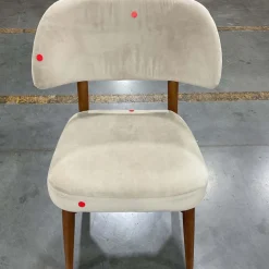 West Elm Open Box: Hyde Dining Chair - Deluxe Velvet Clay, Cool Walnut