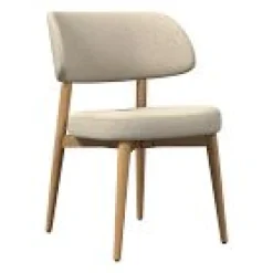 West Elm Open Box: Hyde Dining Chair - Performance Chenille Tweed Sand, Blonde