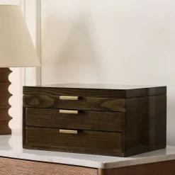 West Elm Open Box: Julieta Wood Jewelry Box, Grand (7.5"H) - Green