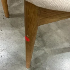 West Elm Open Box: Lalia Dining Chair - Performance Distressed Velvet Sand, Blonde