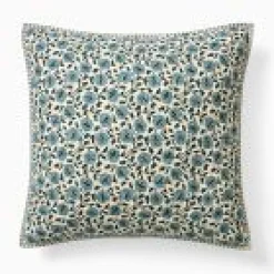 West Elm Open Box: Laney Floral Sham, Euro - Chambray