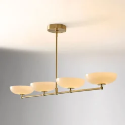 West Elm Open Box: Lea 4-Light Chandelier (50") - Champagne Bronze