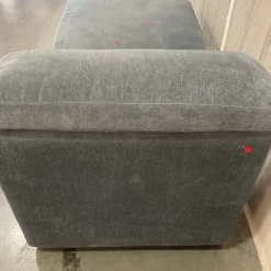West Elm Open Box: Leo Motion Armless Chaise - Performance Distressed Velvet Graphite
