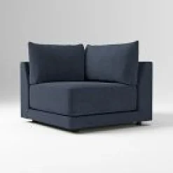 West Elm Open Box: Melbourne Corner - Performance Chenille Tweed Midnight