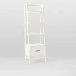 West Elm Open Box: Mid-Century Bookshelf, Narrow Tower (22") - White