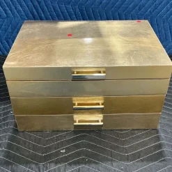 West Elm Open Box: Mid-Century Champagne Lacquer Jewelry Box, Grand (7.25"H)