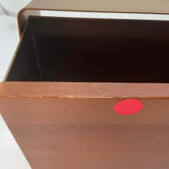 West Elm Open Box: Modern Steel & Teak Mailbox, Wide (16"W x 7"D x 11"H) - Antique Brass