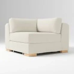 West Elm Open Box: Nassau Extra Deep Corner - Performance Boucle Oatmeal, Blonde