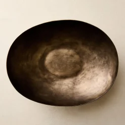 West Elm Open Box: Organic Metal Bowl, Extra Large (21"W x 16.75"D) - Dark Brass
