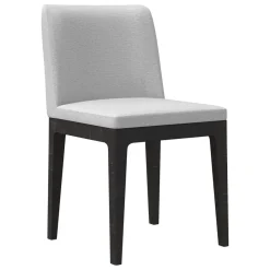 West Elm Open Box: Parker Dining Chair - Performance Yarn Dyed Linen Weave Pewter, Black