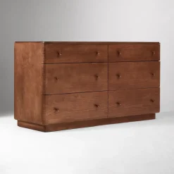 West Elm Open Box: Pierce & Ward Burl Wood 6-Drawer Dresser (60") - Claro