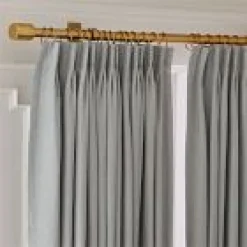 West Elm Open Box: Pleated European Flax Linen Blackout Curtain (48"W x 96"L) - Chambray Melange