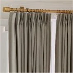 West Elm Open Box: Pleated European Flax Linen Blackout Curtain (48"W x 96"L) - Warm Gray Melange