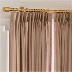 West Elm Open Box: Pleated European Flax Linen Light Filtering Curtain (48"W x 108"L) - Sandstone Melange