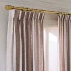 West Elm Open Box: Pleated European Flax Linen Light Filtering Curtain (48"W x 96"L) - Celadon Melange