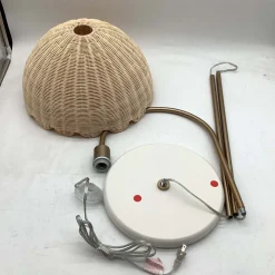 West Elm Open Box: Rattan Bubble Floor Lamp (60") - Natural, Light Bronze