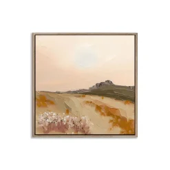 West Elm Open Box: Remote Sunrise Framed Canvas Wall Art (40") - Natural