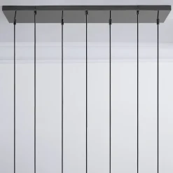 West Elm Open Box: Sculptural Glass 7 Light Linear Canopy Base Only - Antique Bronze