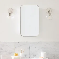 West Elm Open Box: Seamless Medicine Cabinet (16.5"W x 27.5"H) - Polished Nickel
