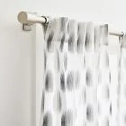 West Elm Open Box: Shaded Dot Jacquard Sheer Curtain (48"W x 96"L) - Storm Gray