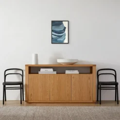 West Elm Open Box: Sky Pebbles No. 3 (18" x 24") - Black Wood Frame