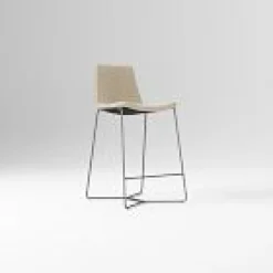 West Elm Open Box: Slope Upholstered Counter Stool (26") - Performance Yarn Dyed Linen Weave Sand, Charcoal