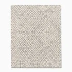 West Elm Open Box: Stone Tile Wool Rug (10' x 14') - Alabaster