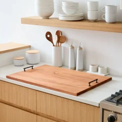 West Elm Open Box: StoneWon Designs Co. African Mahogany Cutting Board & Noodle Board, Medium - Brown
