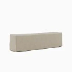 West Elm Open Box: Telluride Dining Bench Protective Cover Raincover Concealed Support - Brown