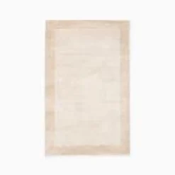West Elm Open Box: TENCEL™ Frame Rug (6' x 9') - Sand