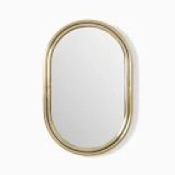 West Elm Open Box: Tubular Metal Wall Mirror (30" x 45") - Antique Brass