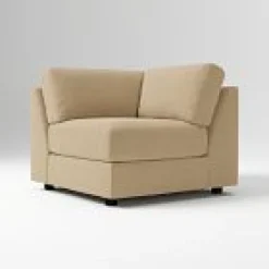 West Elm Open Box: Urban Corner, Poly Fill - Performance Velvet Camel