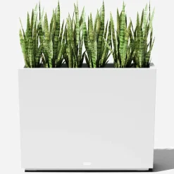 West Elm Open Box: Veradek Block Series Plastic Span Planter, Medium Span (38"W x 10"D x 30"H) - White