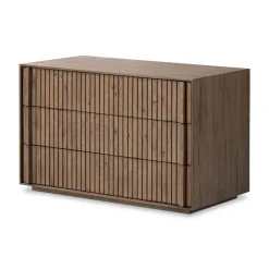West Elm Open Box: Zahra Oak Nightstand (35") - Rustic Gray