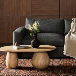 West Elm Orb Base Oval Coffee Table (43.5")