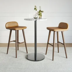 West Elm Orbit Restaurant Bar Table - Marble - Round