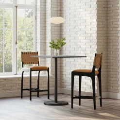 West Elm Orbit Restaurant Square Bar Table - Quartz