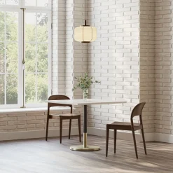 West Elm Orbit Restaurant Square Dining Table - Quartz