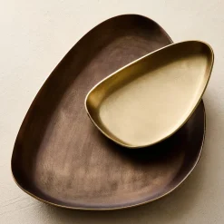 West Elm Organic Metal Trinket Trays