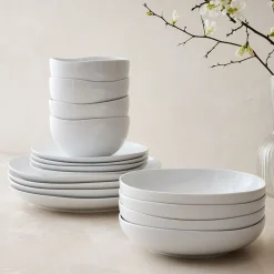 West Elm Organic Porcelain Dinnerware (Set of 16)